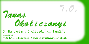 tamas okolicsanyi business card
